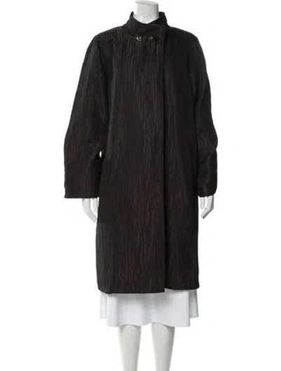 Pre-owned J Mendel Faux Fur Coat In Brown