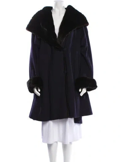 Pre-owned J Mendel Fur Coat In Blue