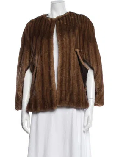Pre-owned J Mendel Fur Fur Coat In Brown