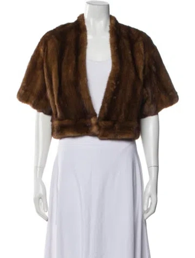Pre-owned J Mendel Fur Fur Jacket In Brown