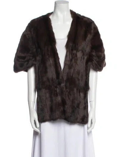 Pre-owned J Mendel Fur Fur Jacket In Brown