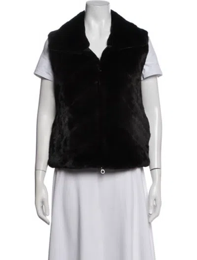 Pre-owned J Mendel Fur Jacket In Black