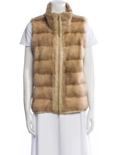 Pre-owned J Mendel Fur Jacket In Neutral