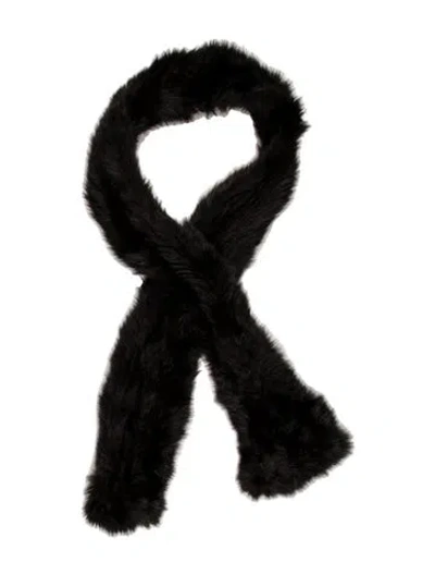 Pre-owned J Mendel Fur Scarf In Black