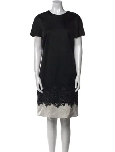 Pre-owned J Mendel Lace Pattern Knee-length Dress