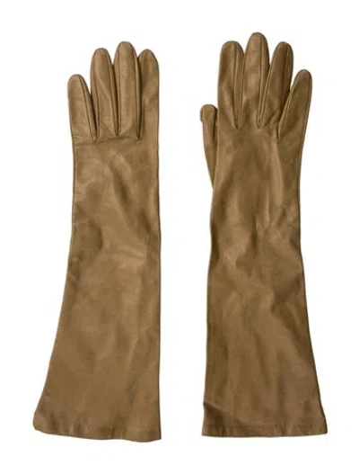 Pre-owned J Mendel Leather Gloves In Neutral