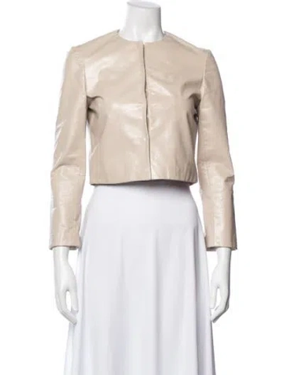 Pre-owned J Mendel Leather Jacket In Neutral