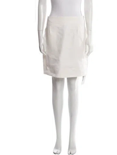 Pre-owned J Mendel Linen Mini Skirt In Neutral