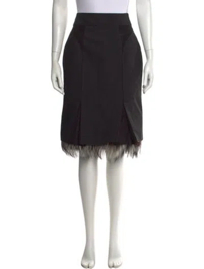 Pre-owned J Mendel Midi Length Skirt In Black