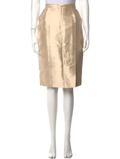 Pre-owned J Mendel Midi Length Skirt In Neutrals