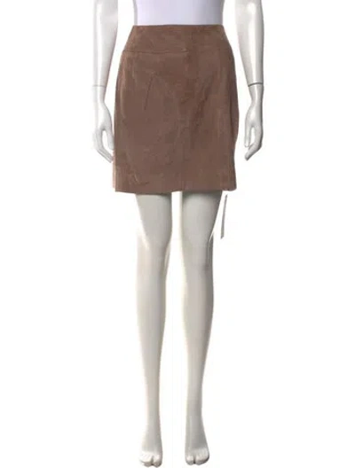Pre-owned J Mendel Mini Skirt In Neutrals