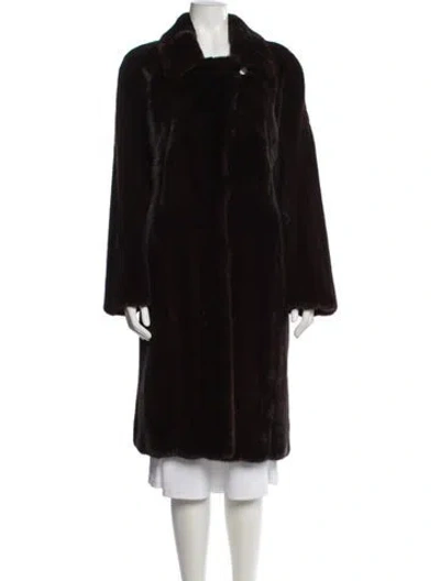 Pre-owned J Mendel Mink Fur Coat In Brown