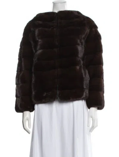 Pre-owned J Mendel Mink Fur Jacket In Brown
