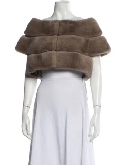 Pre-owned J Mendel Mink Fur Jacket In Brown