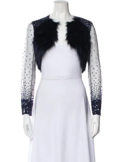 Pre-owned J Mendel Nylon Printed Bolero In White