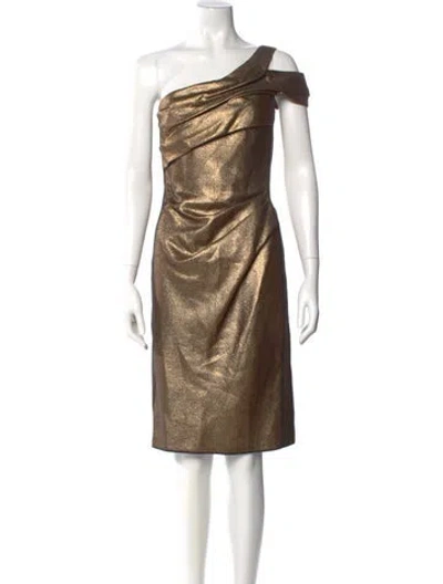 Pre-owned J Mendel One-shoulder Knee-length Dress In Multi