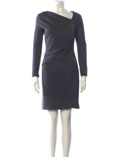 Pre-owned J Mendel One-shoulder Mini Dress In Gray