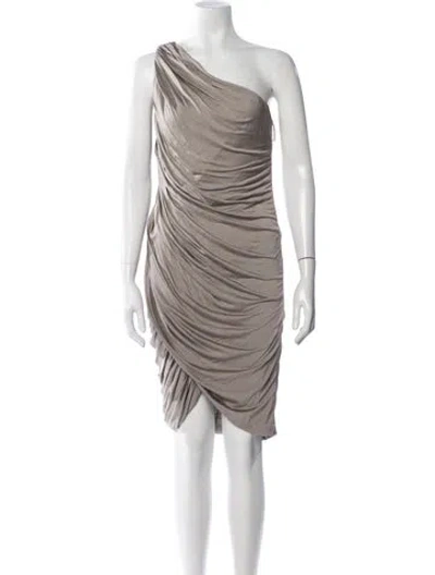 Pre-owned J Mendel One-shoulder Mini Dress W/ Tags In Grey