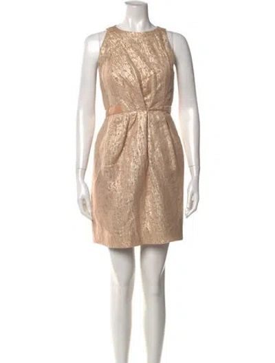 Pre-owned J Mendel Patterned Mini Dress In Neutral