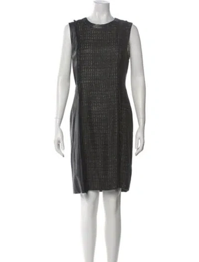 Pre-owned J Mendel Printed Knee-length Dress In Black