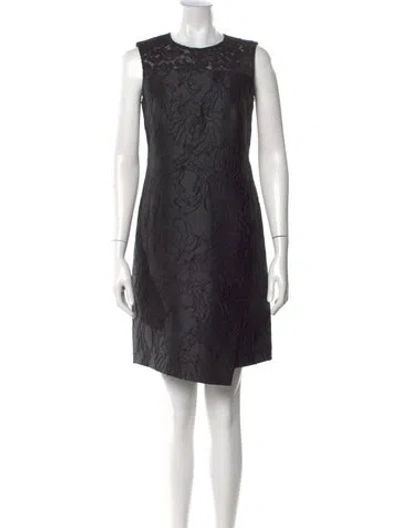 Pre-owned J Mendel Printed Knee-length Dress In Black