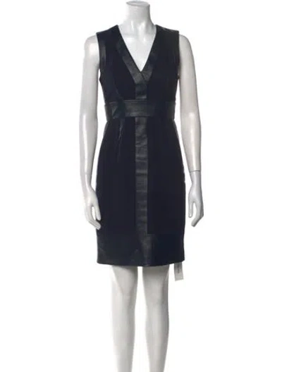 Pre-owned J Mendel Printed Knee-length Dress In Blue