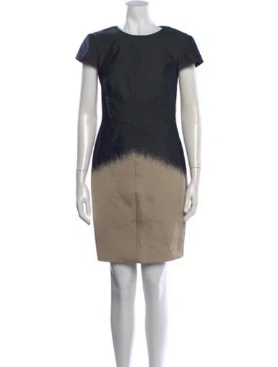 Pre-owned J Mendel Printed Knee-length Dress In Neutrals