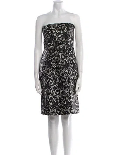 Pre-owned J Mendel Printed Mini Dress In Black