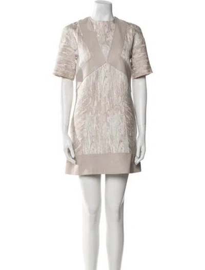 Pre-owned J Mendel Printed Mini Dress In Neutral