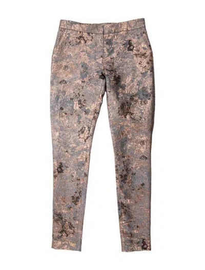 Pre-owned J Mendel Printed Skinny Leg Pants In Multi
