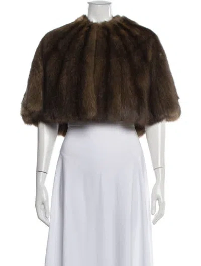 Pre-owned J Mendel Sable Bolero In Brown