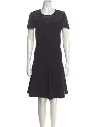 Pre-owned J Mendel Scoop Neck Knee-length Dress In Gray