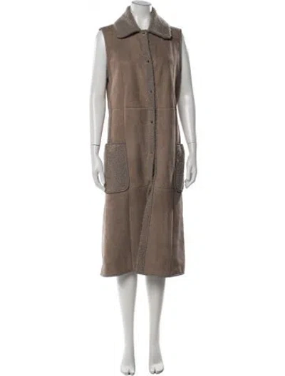 Pre-owned J Mendel Shearling Coat In Brown