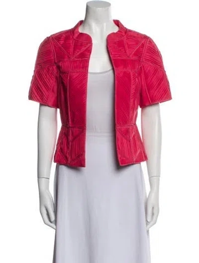 Pre-owned J Mendel Silk Jacket In Red