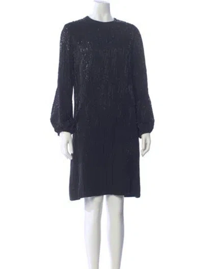 Pre-owned J Mendel Silk Knee-length Dress In Blue