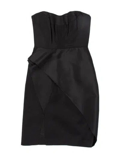 Pre-owned J Mendel Silk Long Dress In Black