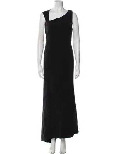 Pre-owned J Mendel Silk Long Dress In Blue