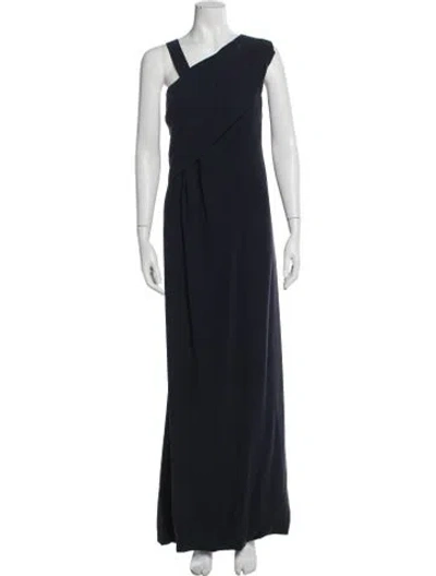 Pre-owned J Mendel Silk Long Dress In Blue