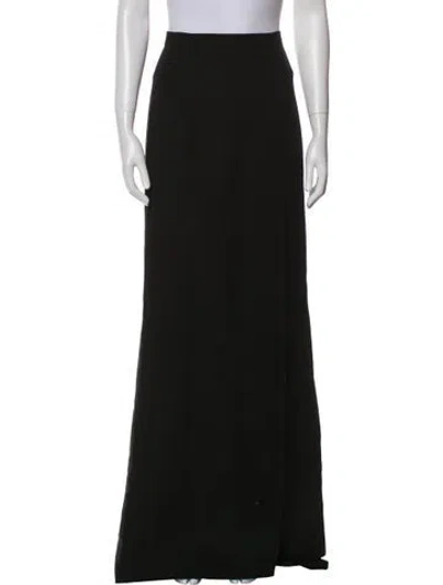 Pre-owned J Mendel Silk Long Skirt In Black