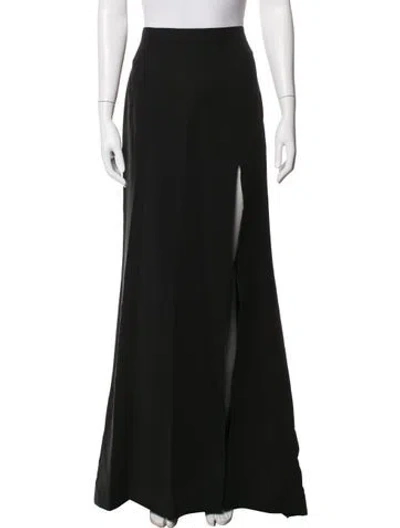 Pre-owned J Mendel Silk Long Skirt In Black