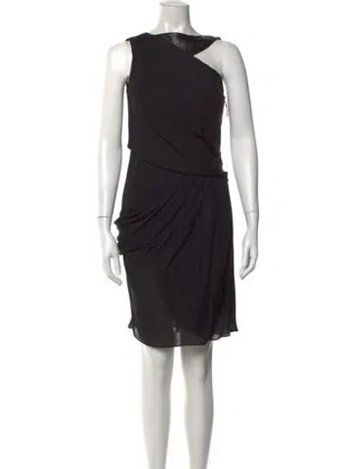 Pre-owned J Mendel Silk Mini Dress In Black