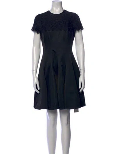 Pre-owned J Mendel Silk Mini Dress In Black