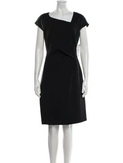 Pre-owned J Mendel Square Neckline Knee-length Dress In Blue