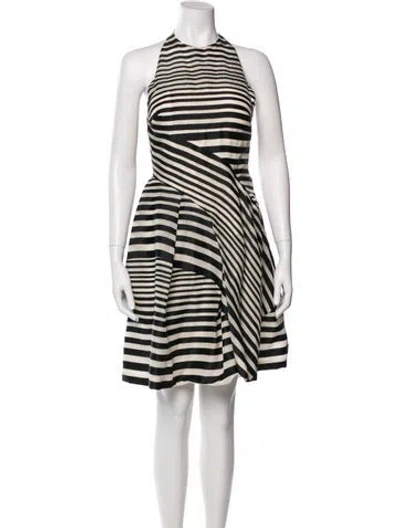 Pre-owned J Mendel Striped Knee-length Dress In Multi