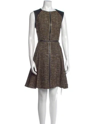 Pre-owned J Mendel Striped Mini Dress In Multi