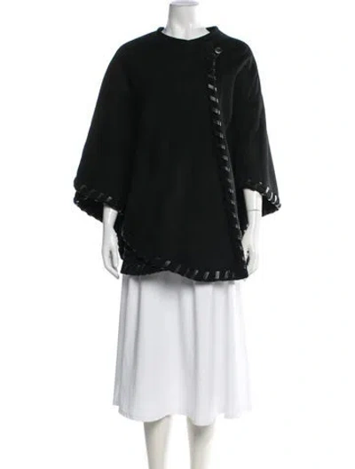 Pre-owned J Mendel Suede Cape In Black