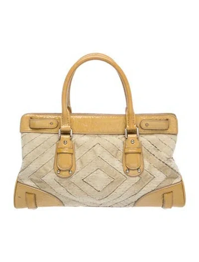 Pre-owned J Mendel Top Handle Bag In Neutral