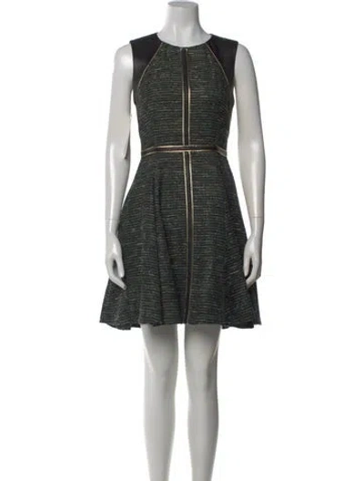 Pre-owned J Mendel Tweed Pattern Knee-length Dress