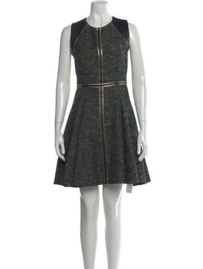 Pre-owned J Mendel Tweed Pattern Mini Dress