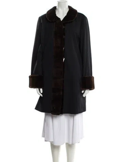 Pre-owned J Mendel Vintage 1990's Fur Coat In Black